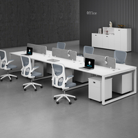 Bureau bureau personnel bureau simple moderne écran station casier partition employé bureau d'ordinateur