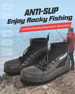 <span class=keywords><strong>Scarpe</strong></span> da Pesca Antiscivolo Impermeabili in Neoprene per Scogliera e <span class=keywords><strong>Mare</strong></span> con Suola in Feltro e Chiodi in Acciaio - Nere - Product Image 1