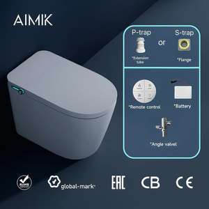 Toilette intelligente automatique à capteur pour salle de bain, avec télécommande et siège chauffant, à prix abordable - Product Image 1