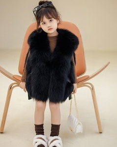 Gilet di pelliccia di volpe per bambini alla moda soffice gilet di pelliccia di volpe per bambini 100% pelliccia di volpe - Product Image 5