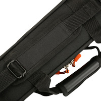 Sac à dos léger antichoc en tissu Oxford doublé polaire à double bandoulière avec étui de rangement détachable pour clarinettes et oboes noirs