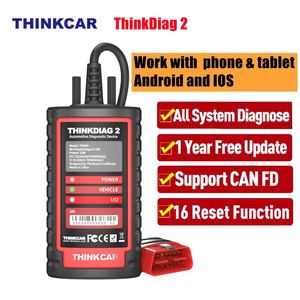 Nouveautés 2022 pour ThinkDiag 2 ELM327 Lecteur de code OBD2 avec 16k fonctions de réinitialisation, prise en charge multilingue et mise à jour en ligne - Product Image 1