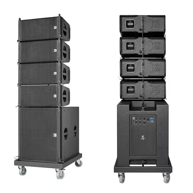 Dual 8 Inch Line Array System+ 18 Inch Active Bass Power Audio Speaker