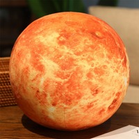 Peluche Planète Terre Mars Kawaii à succès, simulation super douce en coton PP, poupée brodée réaliste pour enfants et maison