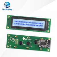 LCD Karakter Rusia JXD2002A-IIC STN Abu-abu Positif Antarmuka IIC/I2C dengan Lampu Latar 20*2 Modul Tampilan LCM Dot Matrix