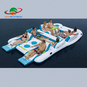 Îles flottantes gonflables tropicales de <span class=keywords><strong>Tahiti</strong></span> à 8 places pour parc océanique avec logo personnalisé - Product Image 1