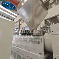 Machine de granulation de flocons de plastique rigide PP PS à deux étages, extrudeuse à vis simple à alimentation forcée, ligne de recyclage et de granulation