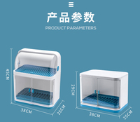 Égouttoir de cuisine double couche en plastique pour vaisselle, rangement et présentation de bols