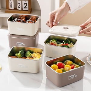 Lonchera Rectangular de Plástico, de un Solo Compartimento, Portátil, a Prueba de Fugas, Libre de BPA, Tamaño M 1-3L, Estilo Simple - Product Image 2