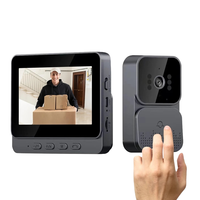 Sonnette vidéo sans fil avec interphone vidéo, vision nocturne 1080P, écran IPS 2,4G 4,3 pouces pour villa, maison, bureau, appartement