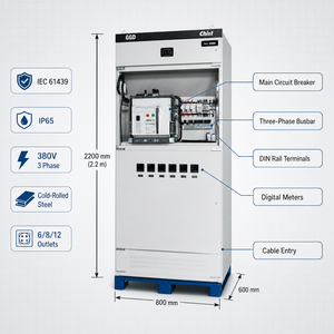 Quadro Elettrico di Distribuzione Costiera Chist GGD Resistente alla Corrosione IP66 Bassa Tensione Trifase 380V 400V IEC 61439 - Product Image 1