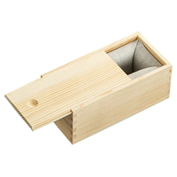 Boîte de rangement coulissante en bois de pin naturel personnalisée avec intérieur doublé et menuiserie à queue d'aronde-Organisateur écologique
