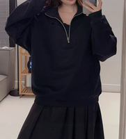 Ensemble 2 pièces unisexe streetwear personnalisé en velours de coton épais, coupe ample, manches longues, respirant, pour l'hiver, pull