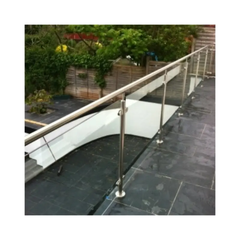 Modern stainless steel handrail glass railing for stairs