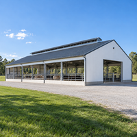 Structure en acier durable pour entrepôt, grange, atelier métallique, garage, abri de stockage, bâtiment agricole, faible entretien, résistance à la corrosion