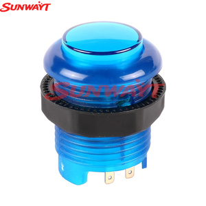 Botón pulsador LED translúcido momentáneo de 28 mm para arcade, interruptores redondos iluminados de 5 V para máquinas de arcade, piezas de kit de bricolaje para juegos. - Product Image 2