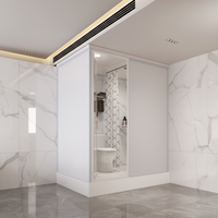 Salle de bain intégrée moderne de haute qualité avec douche écoénergétique, étanche, durable, préfabriquée, solution complète