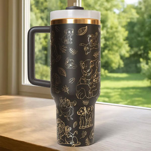 Custom Laser Logo Cartoon Lions Characters Tumbler 30 40 oz Stainless Steel Thermal Cup Travel Camp Car Insulated Mug - Product Image 2