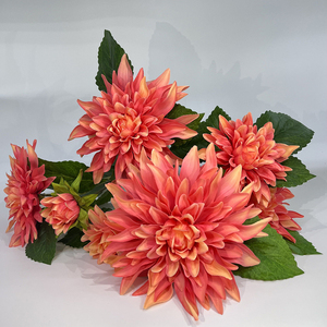 Dahlia artificiel en gros <span class=keywords><strong>pas</strong></span> <span class=keywords><strong>cher</strong></span>, fleur de haute qualité, imperméable, durable, pour la maison, l'extérieur, Halloween, Noël - Product Image 4