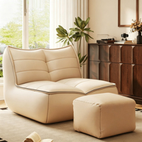 Fauteuil de relaxation convertible en lit, petit canapé pour chambre, balcon, salon, deux places, moderne, style Tatami, pouf