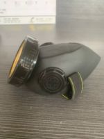 Masque à Gaz à Double Filtre à Cartouche Unique en PVC à Protection Totale Monté sur la Tête Demi-Visage Respirateur à Cartouche Unique Masque Anti-Poussière 303