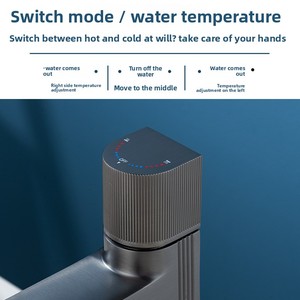 Rubinetto per <span class=keywords><strong>lavabo</strong></span> in rame stile europeo, colore grigio canna di fucile, monocomando, a colonna, per hotel e uso domestico, per <span class=keywords><strong>lavabo</strong></span> sottopiano - Product Image 4