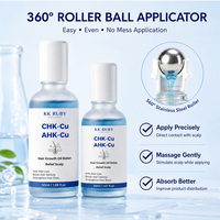 Serum Penumbuh Rambut AHK-CU GHK-CU Private Label, Roller Anti Rontok Cepat, Peptida Tembaga, Perawatan Kulit Kepala, Serum Penumbuh Kembali Rambut