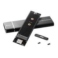 Carcasa Externa para Disco Duro SSD de Protocolo Dual NVMe + NGFF M.2 de Aluminio Más Vendida con Adaptador USB 3.0 a M.2