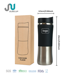Thermos en acier inoxydable de 350 ml avec bouton de verrouillage et couvercle à boire directement, tasse de voyage à double paroi isolée, sans BPA - Product Image 1