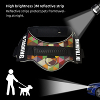 Harnais anti-traction pour chien réglable, rembourré en éponge confortable, en nylon Oxford 600D respirant à libération rapide, couleur unie HH564 pour petits chiens