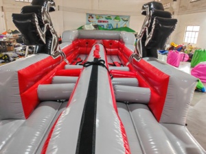 Juegos Competitivos Inflables de Doble Carril para Team Building, Bungee Run en Venta - Product Image 4