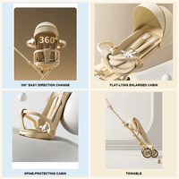 Poussette Compacte Pliable pour Bébés avec Rotation de Siège à 360 Degrés, Protection de la Colonne Vertébrale, Capote Légère – Vente en Gros