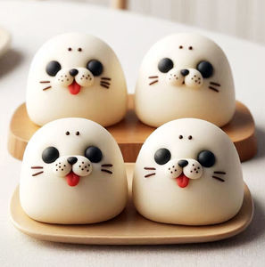 ซาลาเปาไส้ถั่วแดงแบบ OEM ขนมหวานนึ่งรูป<span class=keywords><strong>การ์ตูน</strong></span> - Product Image 1