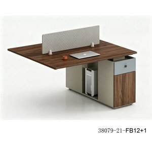 Escritorio de Oficina Moderno Independiente con Gabinete de Almacenamiento, Diseño Rectangular de Madera para Uso Comercial 38079-21-FB24 - Product Image 2