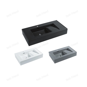 Rettangolo in ceramica bianca <span class=keywords><strong>bagno</strong></span> lavaggio <span class=keywords><strong>a</strong></span> mano in pietra artificiale lavello lavello <span class=keywords><strong>lavabo</strong></span> - Product Image 6