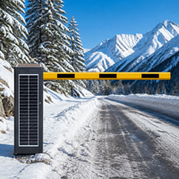 Barrière de stationnement solaire, barrière de stationnement à commande à distance, alimentation solaire, IP54, installation sans prise