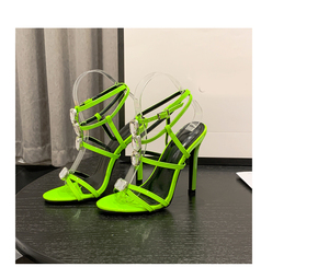 Sizes 35-42 French Fashion Open Toe Rhinestones Elegant Slim Heel <b>Sandals</b> - Product Image 6