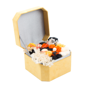 Factory Direct Best Seller Luxury Custom Octagonal Velvet Flower Gift <b>Box</b> Custom Logo Yellow Packaging <b>Box</b> For Valentine's Day - Product Image 5