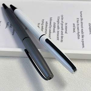 Nouveau stylo à bille rotatif en métal de haute qualité avec texture givrée, impression de logo d'entreprise. - Product Image 3