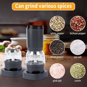2026 New Rechargeable Spicy <b>Pepper</b> Mill Automatic Electric Salt and <b>Pepper</b> Mill <b>Grinder</b> Set with 2 - 6 Container - Product Image 3