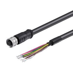 M12 12 контактный Женский кабель с камерой IO ПВХ изолированный жгут проводов на гибком кабеле для электроники - Product Image 1