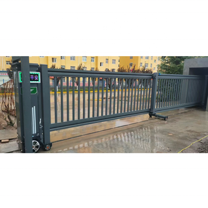 Porte coulissante adaptée aux besoins du client par conception en aluminium moderne résistante de porte coulissante portes télescopiques porte de clôture sectionnelle automatique électrique - Product Image 5