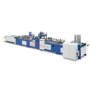 Sheet fed paper bag bottom gluing machine with cardboard ZB50S