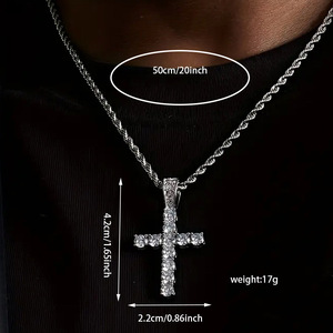 LiCai Glacé Américain <span class=keywords><strong>Ankh</strong></span> <span class=keywords><strong>Croix</strong></span> Hommes Bijoux Hip Hop Style Pendentif Collier Explosif <span class=keywords><strong>Croix</strong></span> Offre Spéciale - Product Image 4