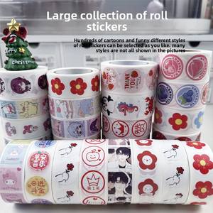 Hot-Selling 500 Stück PVC Roll Aufkleber Sammlung niedlichen Cartoon Dekoration Journal Siegel Aufkleber High-Value Ins - Product Image 1