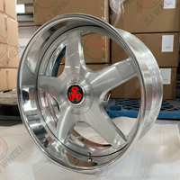Jantes SJ personnalisées 20 22 23 24 26 28 30 pouces, roues forgées 5x127, chrome poli brossé, jantes 5 étoiles pour Porsche 911 718 Cayenne