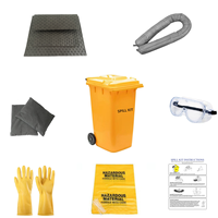 Kit anti-déversement de liquides pour poubelle, sans huile, en polymère, sac plastique 360 litres, pour produits écologiques