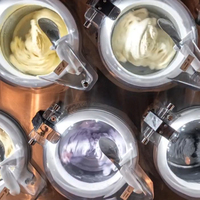 Mesin Pembuat Gelato Miles Galaxy Pro Max V4 4 Rasa Garansi 2 Tahun Susu Air Penggunaan Komersial Baja Tahan Karat SECOP