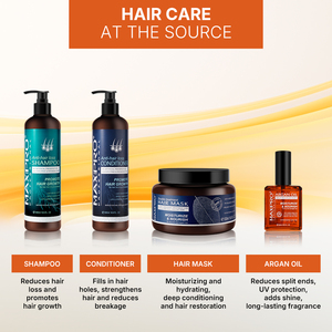 Maxipro Salon sử dụng dầu argan hữu cơ Mặt nạ tóc Biotin dầu gội và dầu xả đặt thảo dược tự nhiên dày lên bộ chăm sóc tóc - Product Image 3