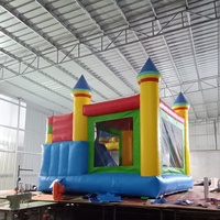 Château gonflable commercial pour enfants, matériau PVC haute résistance, capacité 500 kg, structure de saut sécurisée, universel